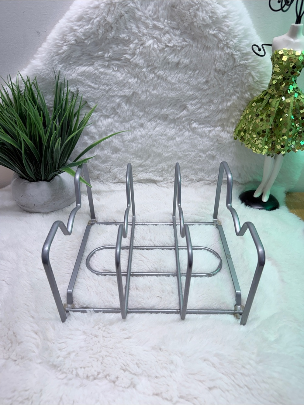 Silver Pot Lid and Pan Organizer Rack - Home Dining